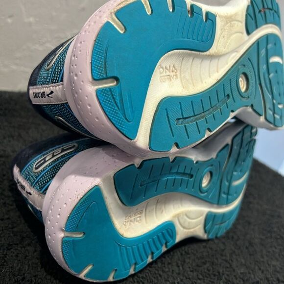 🔥🔥 BROOKS Glycerin GTS 20 Running Shoes Women Size 9 - Peacoat / Ocean - GUC - Picture 10 of 14